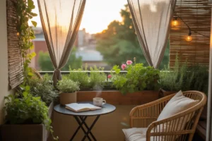 Pretty Apartment Balcony Privacy Ideas for Quiet Moments