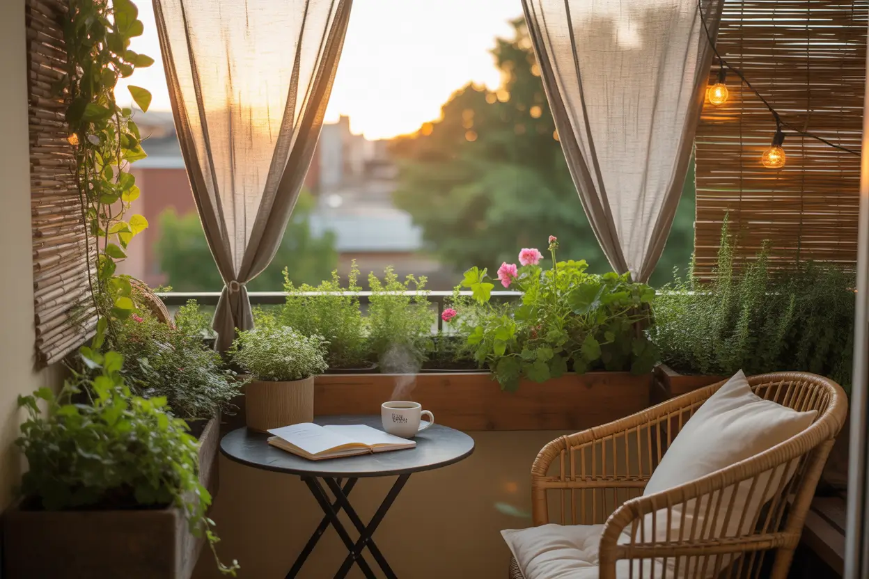 Pretty Apartment Balcony Privacy Ideas for Quiet Moments
