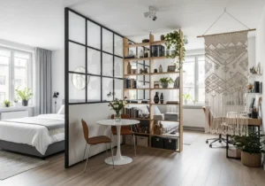 Studio Apartment Divider Ideas That Create Separate Zones