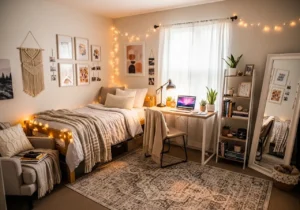 Cozy Aesthetic Apartment Bedroom Ideas for College Life