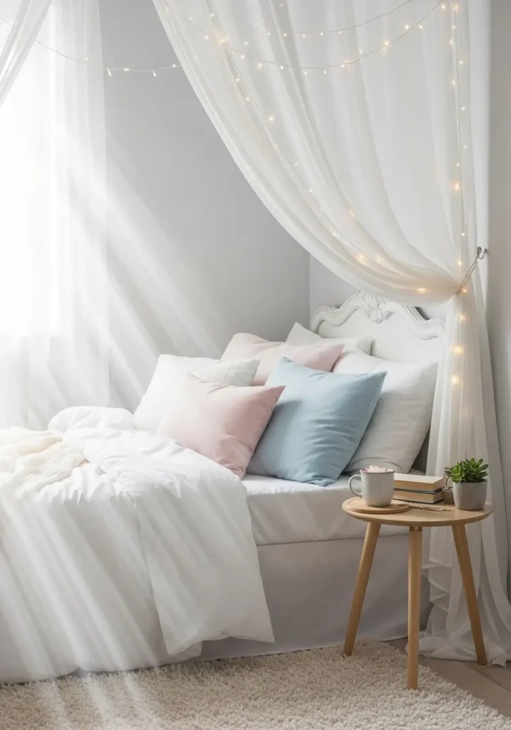 Dreamy Bed Corner With Curtains
