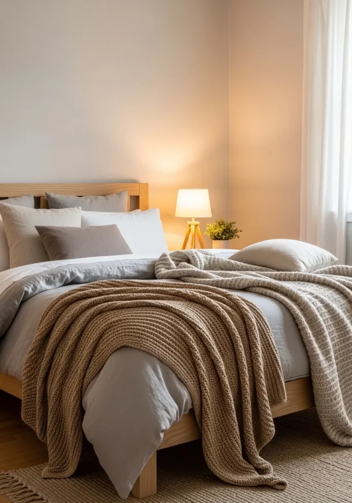 Dreamy Bed With Layered Textures