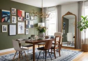 Modern Eclectic Apartment Dining Room Updates for Homes