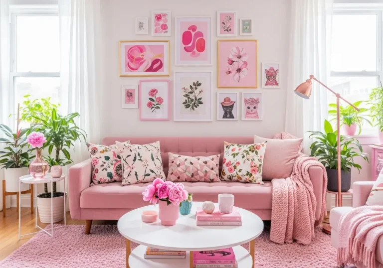 Pink Apartment Decor Ideas for Cute Living Space