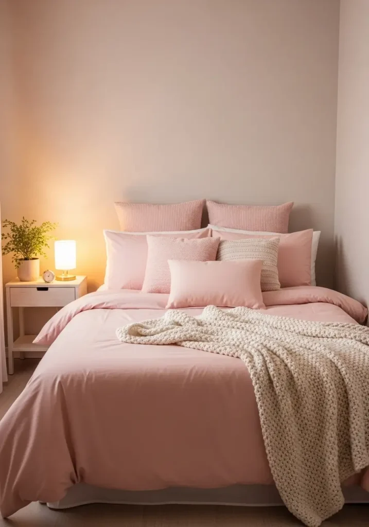 Romantic Soft Pink Bedroom