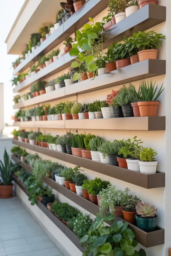 Slim Wall-Mounted Planter Rows