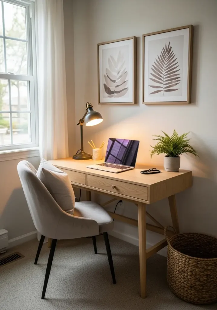 Small Workspace With Cozy Details