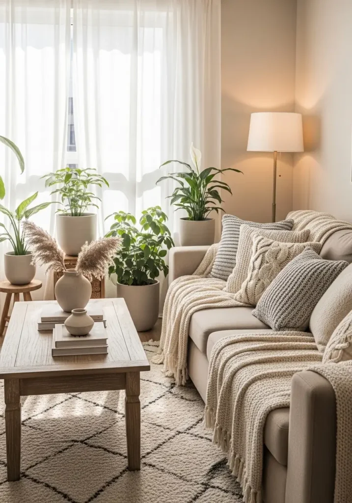 Soft Neutral Living Room Layers