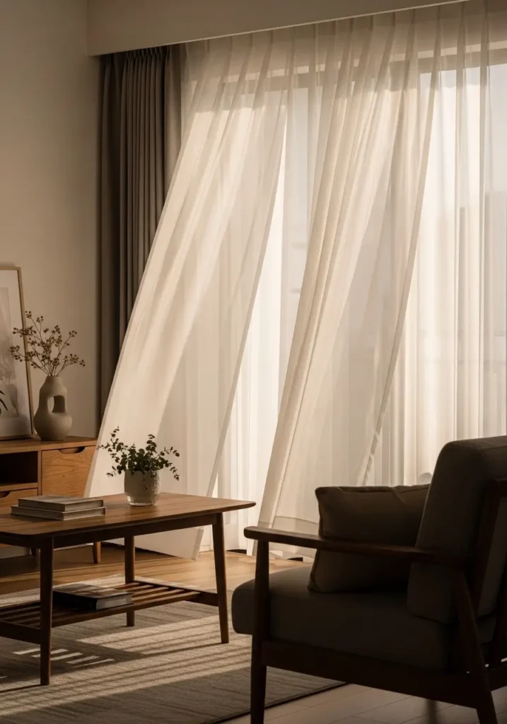 Soft Sheer Curtains and Golden Light