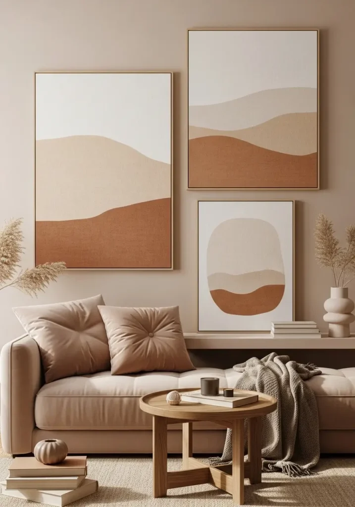 Textured Wall Art With Soft Colors