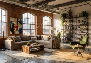 Trendy Loft Apartment Living Room Makeover Ideas