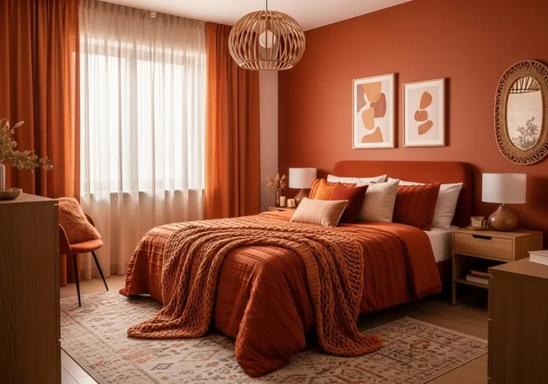 Warm Burnt Orange Bedroom Looks That Feel So Cozy