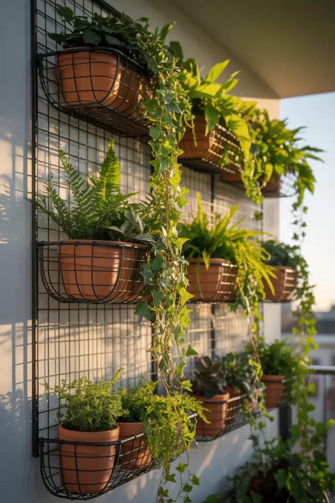Wire Basket Plant Wall