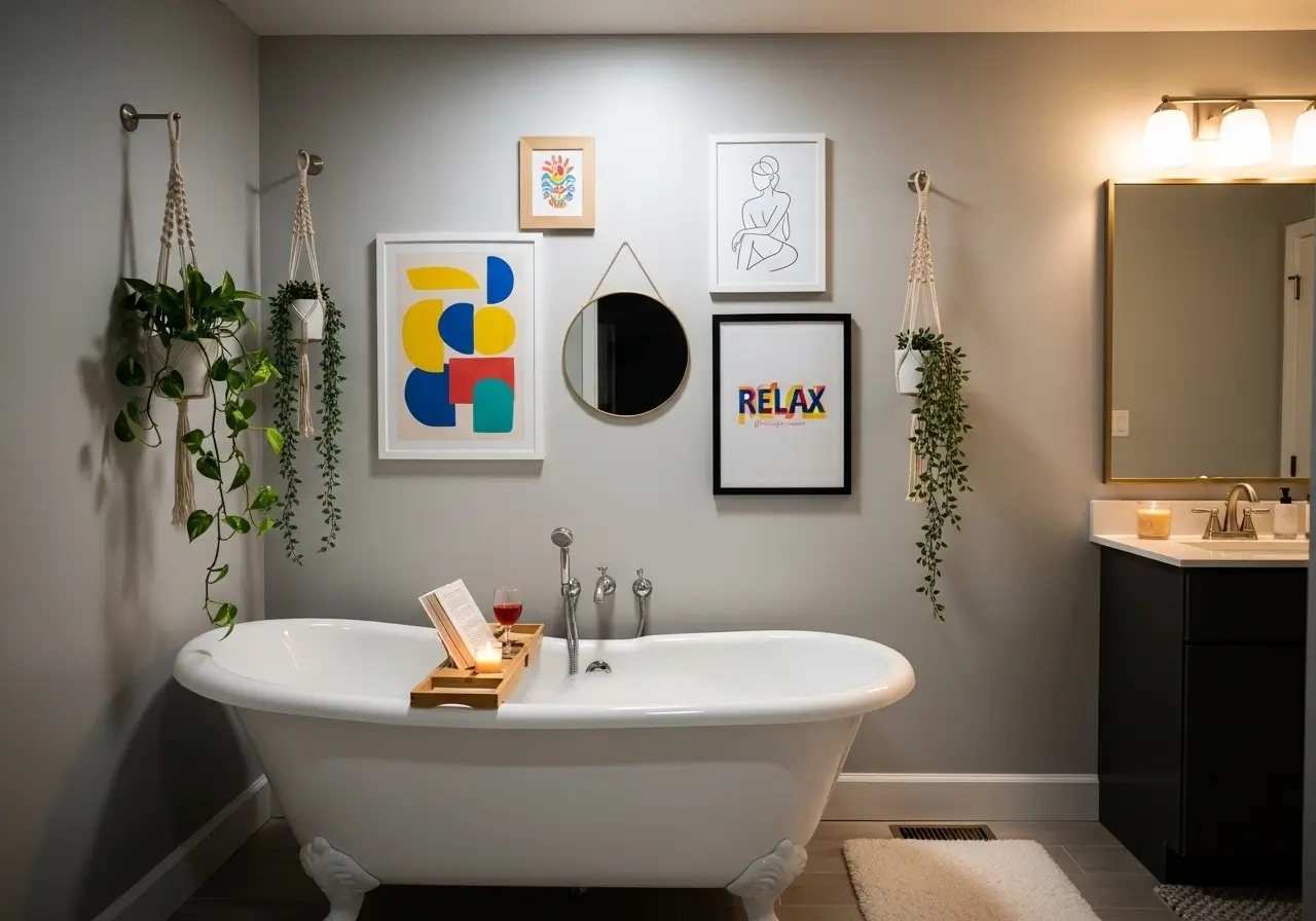 Apartment Bathroom Wall Decor That Makes Walls Pop