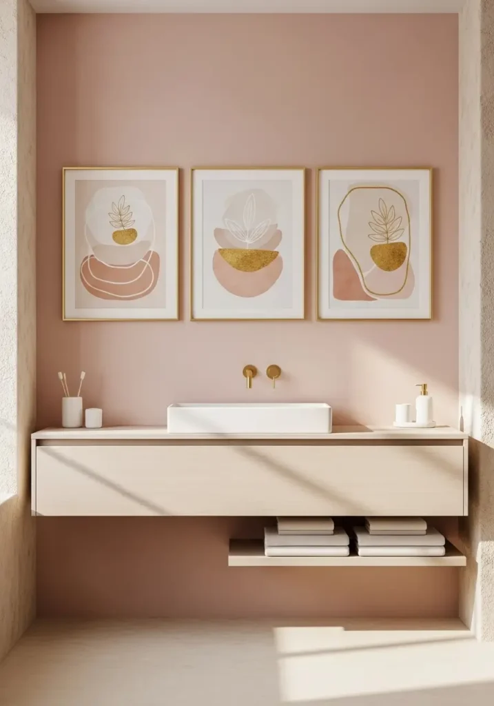 Blush Artwork Wall
