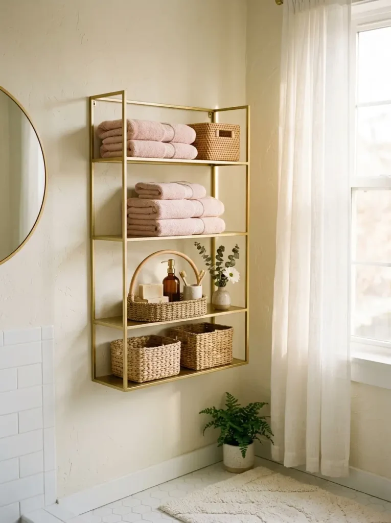 Blush and Gold Storage Baskets