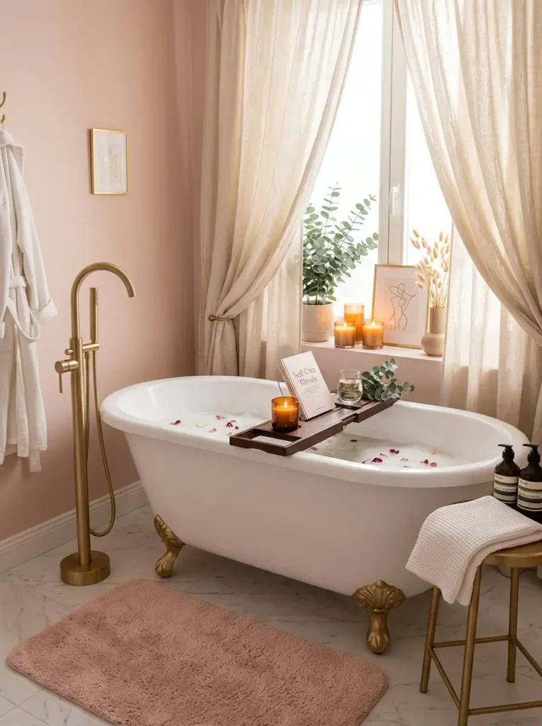 Cozy Blush Bath Tub