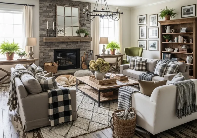 Cozy Rustic Living Room Ideas for Farmhouse Style