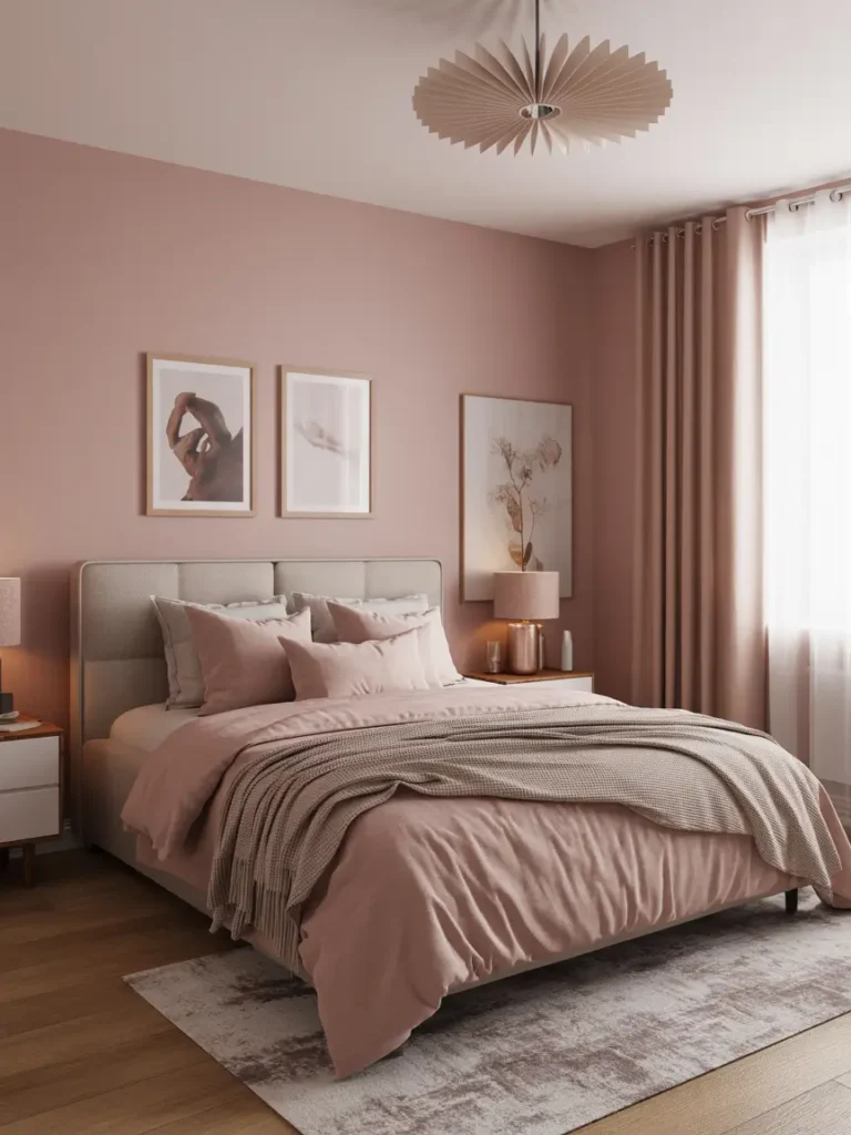 Dusty Pink Soft Bold Wall