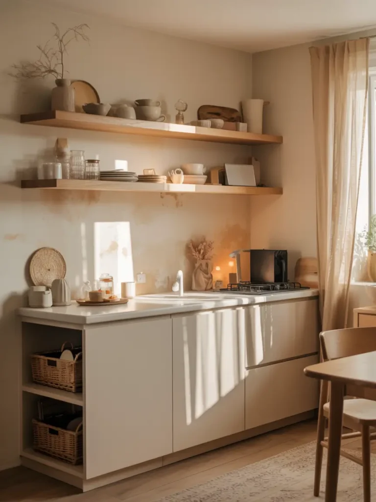Floating Wood Shelves