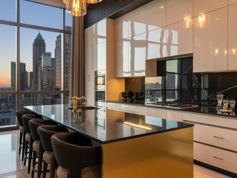 Luxury High Rise Apartment Kitchen Ideas for Sleek Glam