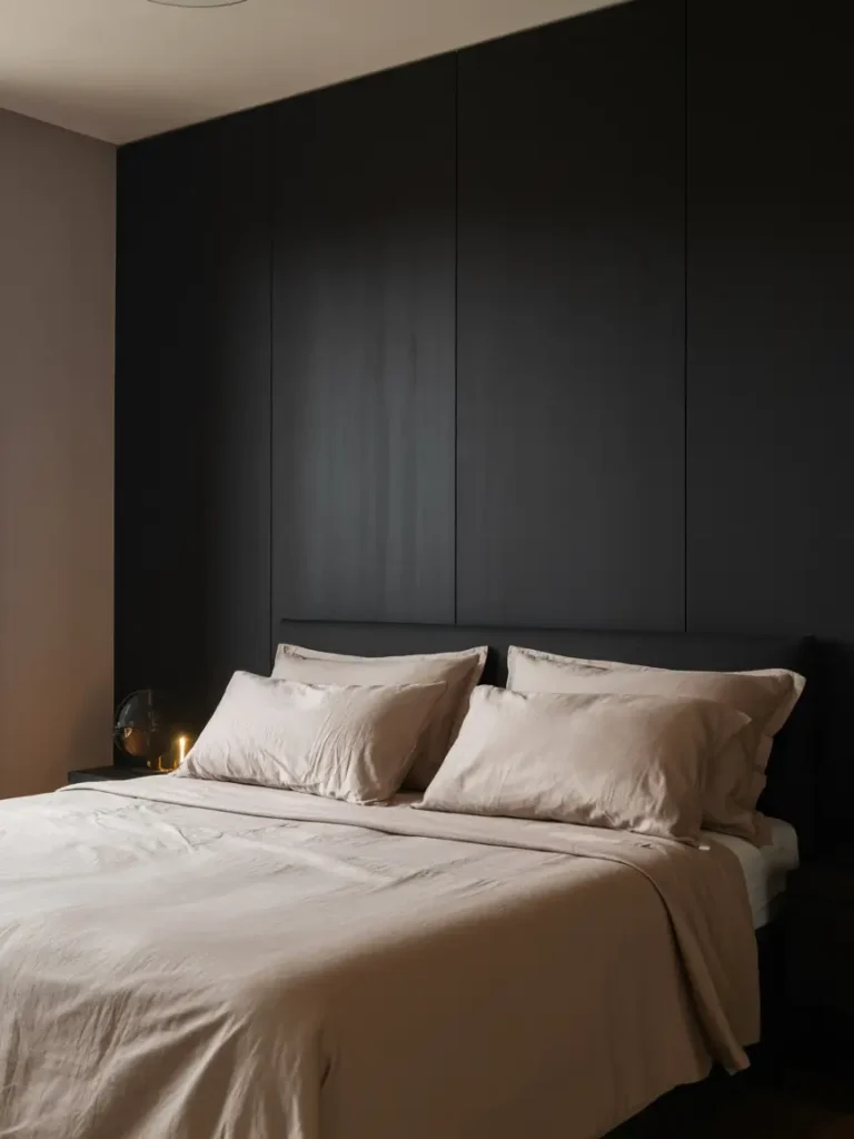 Matte Black Accent Wall for Modern Contrast