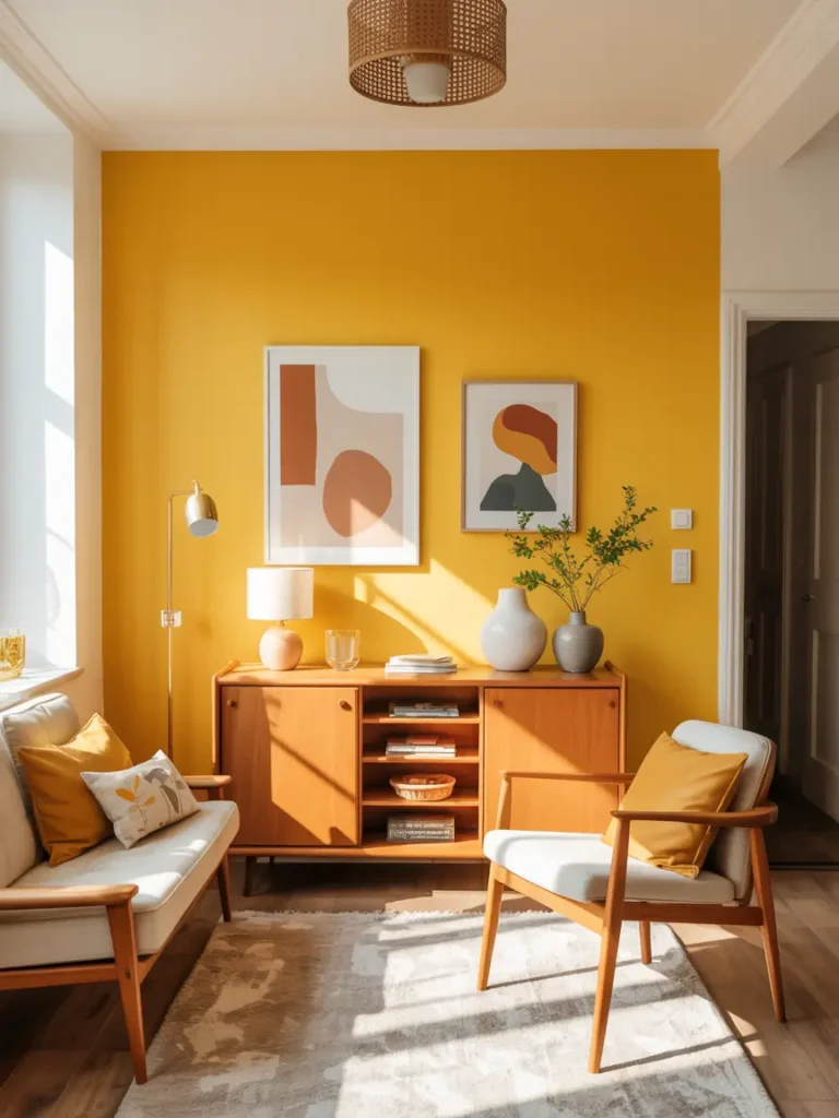 Mustard Yellow Energy Wall