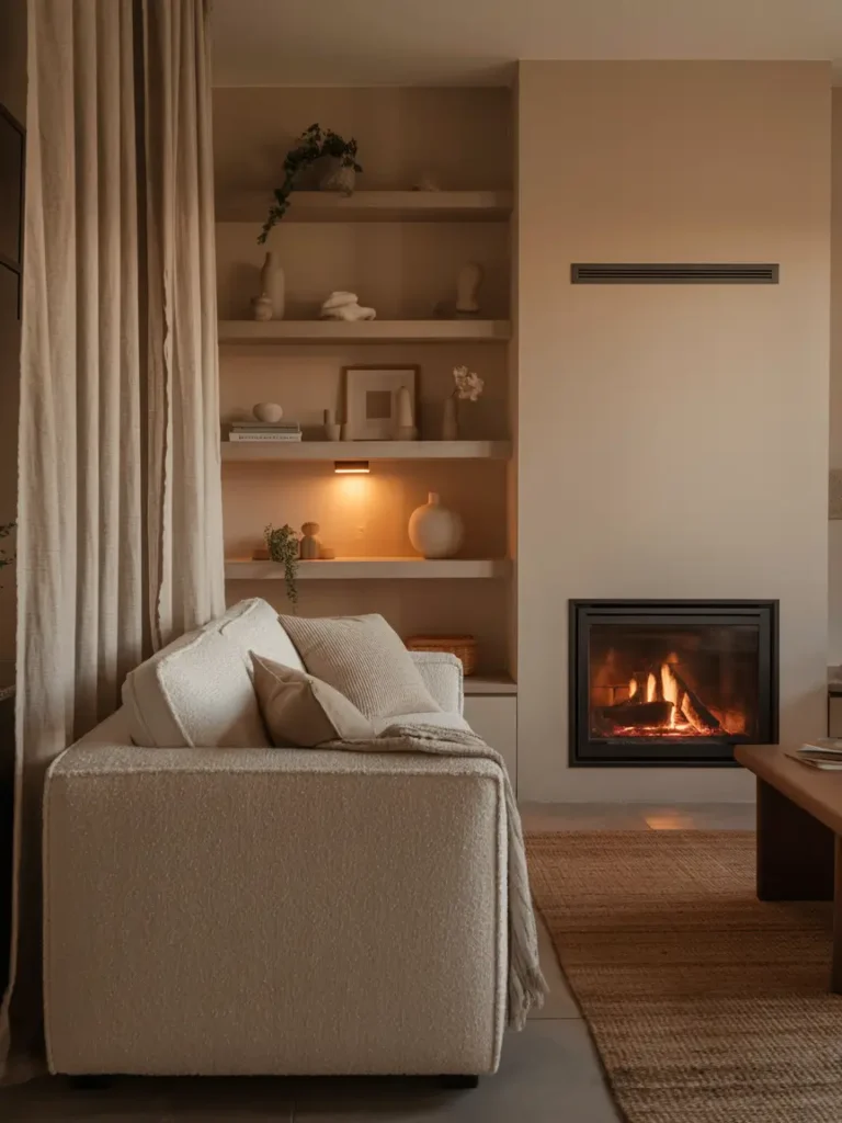 Neutral Fireplace Glow