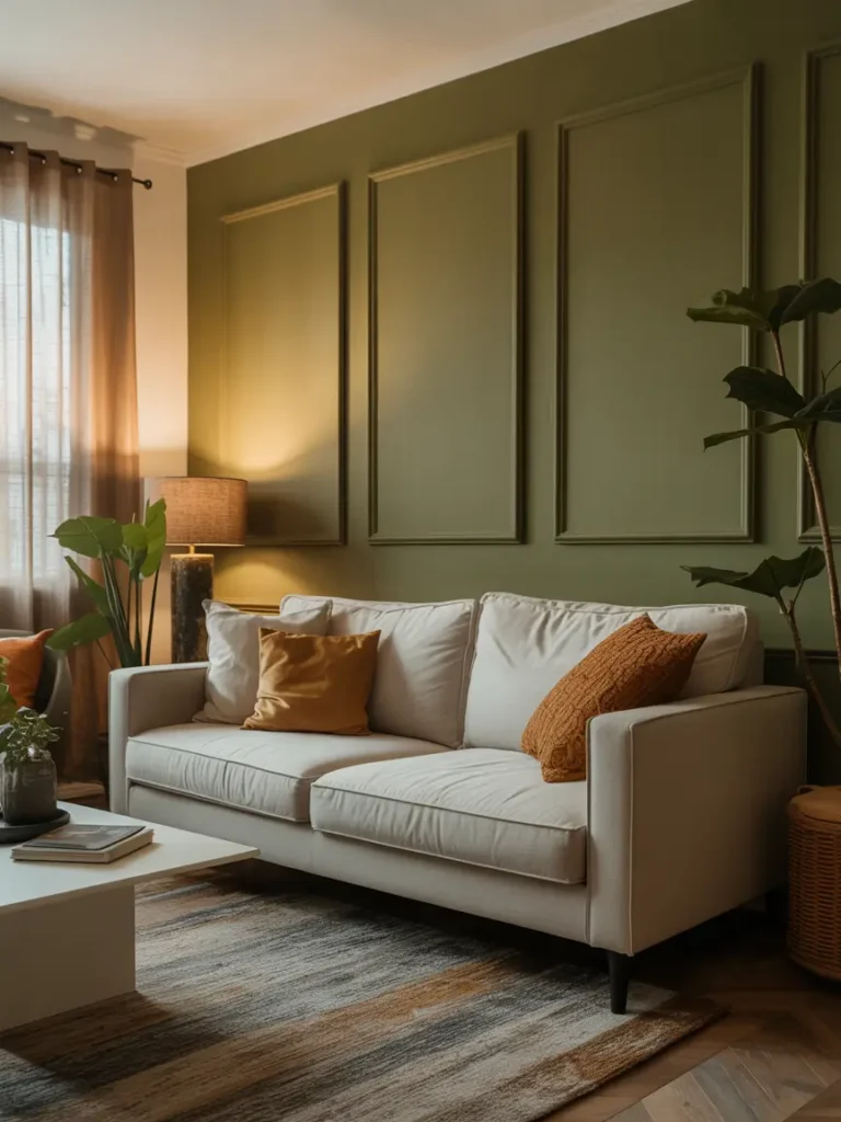 Olive Green Relaxed Statement Wall