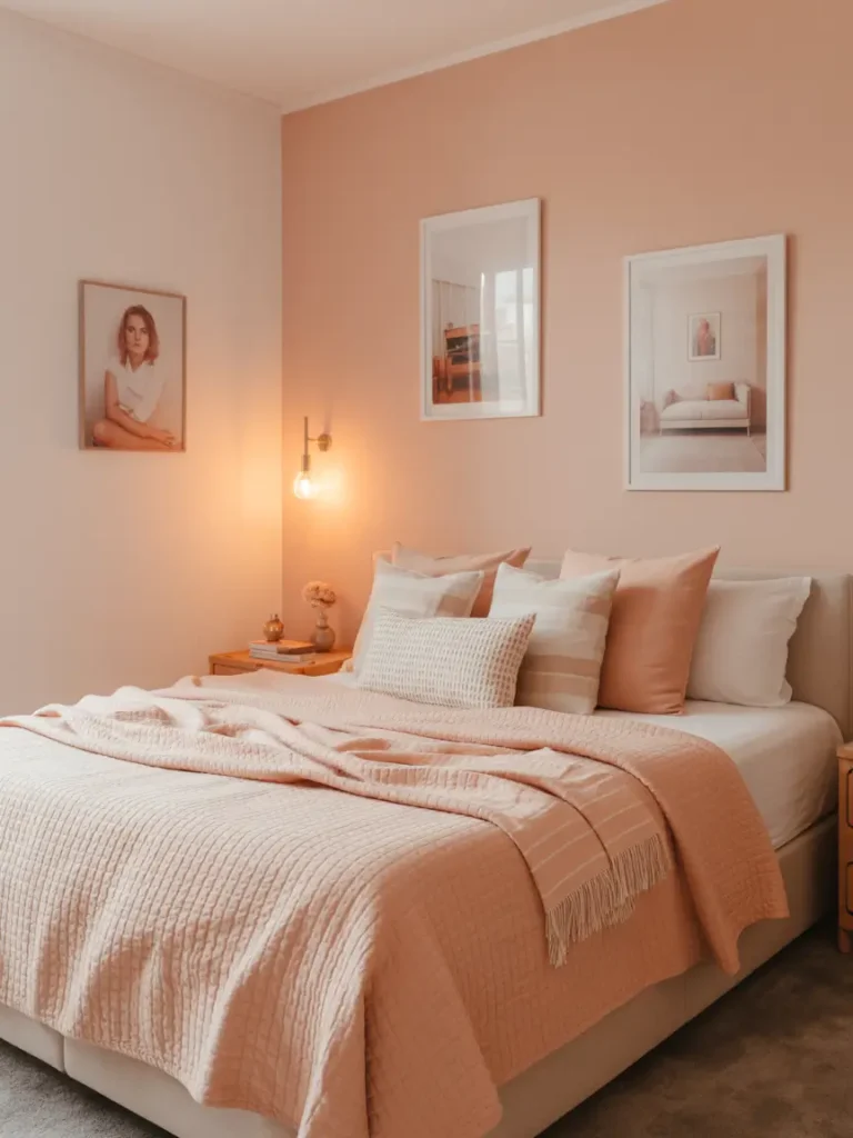 Peach Tone Gentle Statement Wall