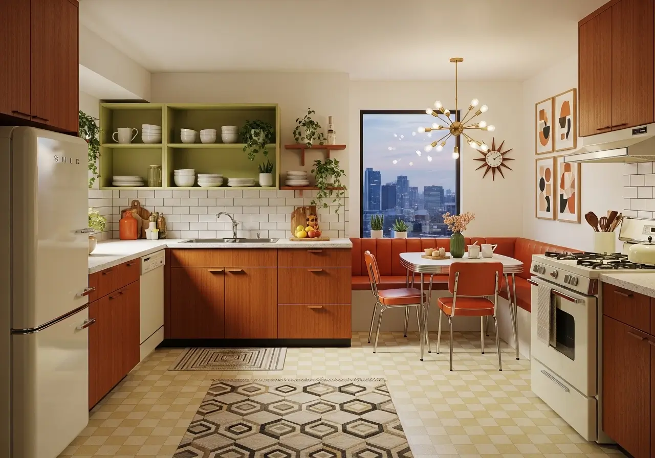 Retro Mid Century Modern Apartment Kitchen Ideas
