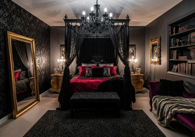 Romantic Goth Bedroom Ideas for Couples Who Love Dark