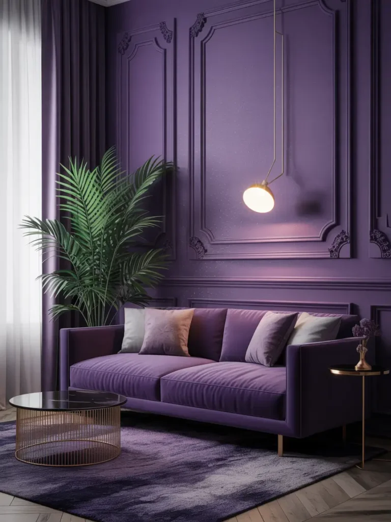 Royal Purple Dramatic Feature Wall