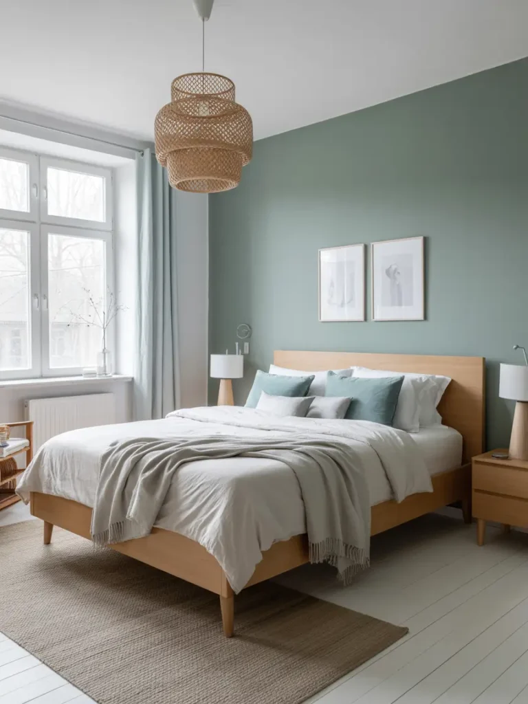 Soft Teal Bedding Layers