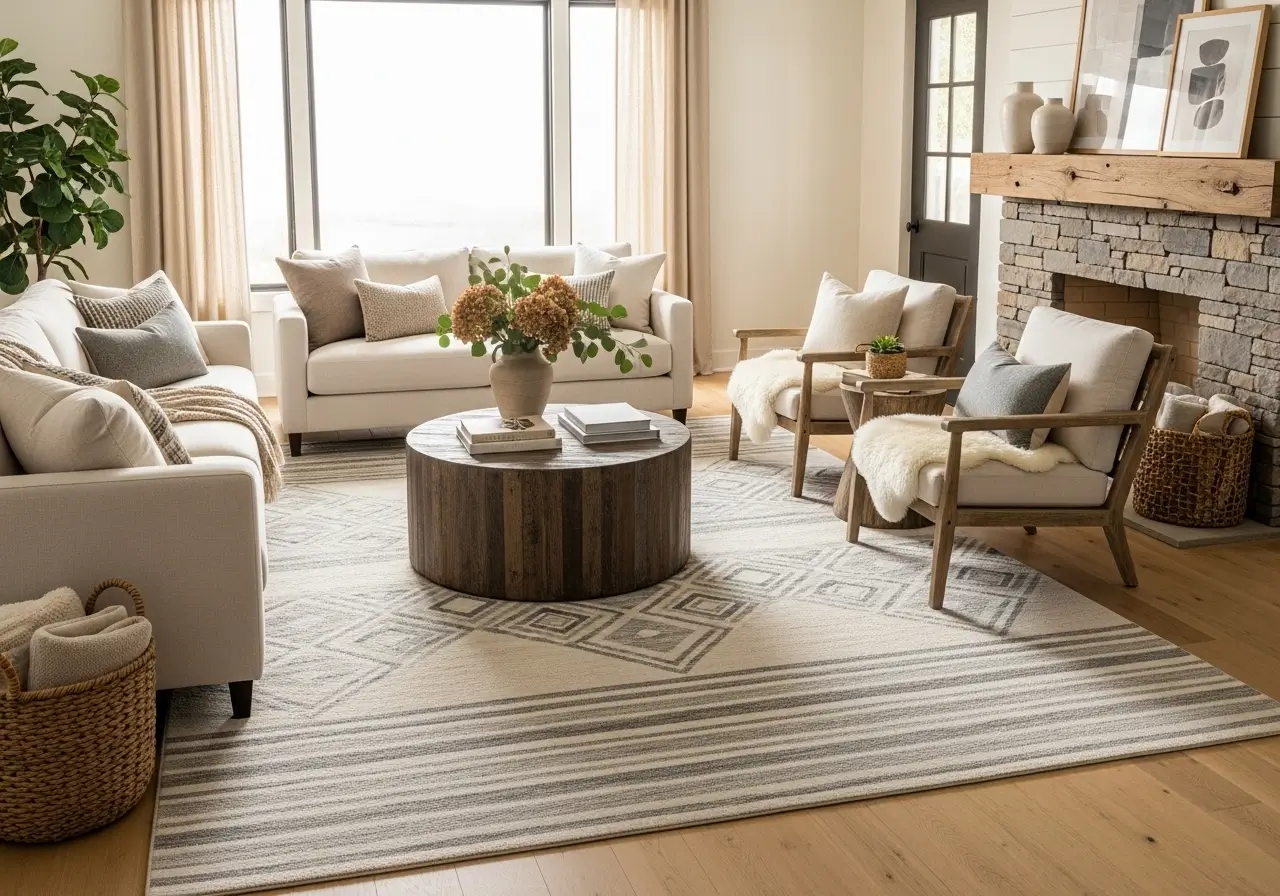 Farmhouse Living Room TV Ideas With Rustic Charm