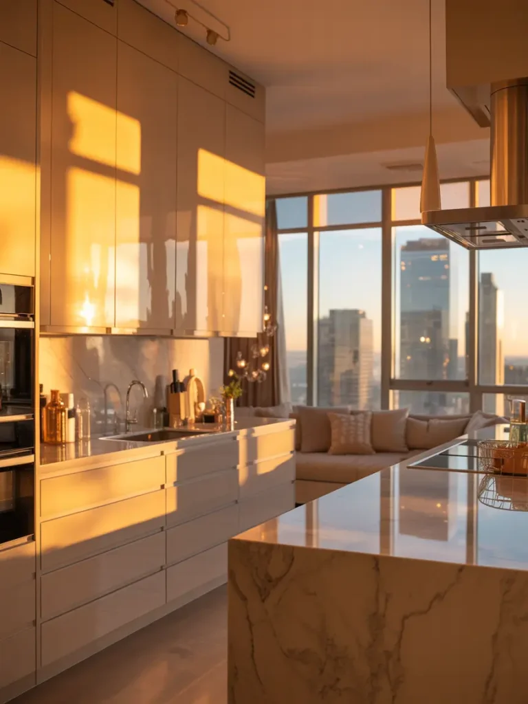 Sunset Glam Kitchen