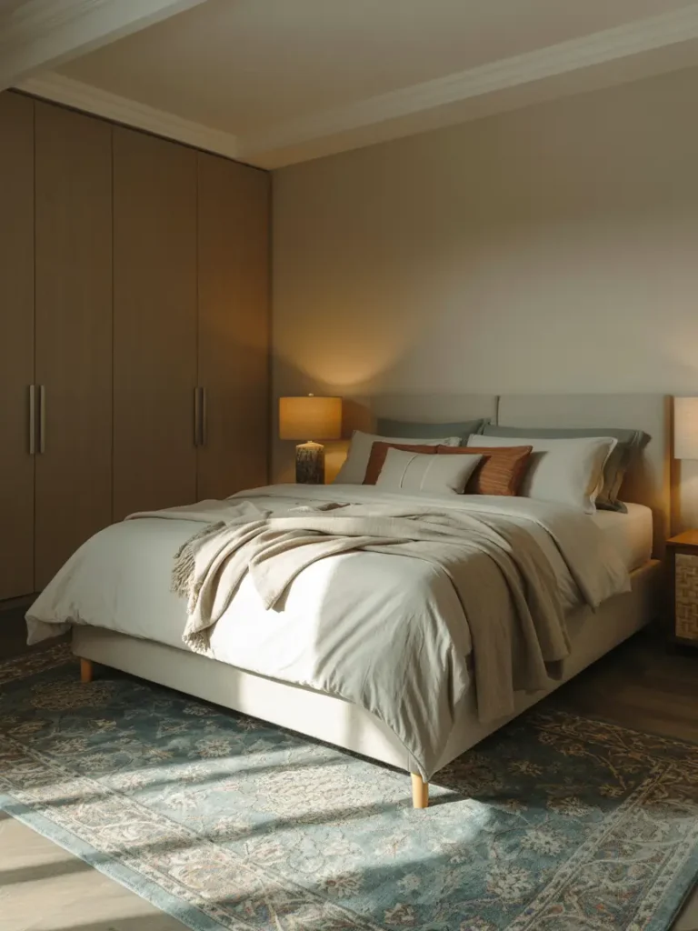 Teal Rug Grounding Effect