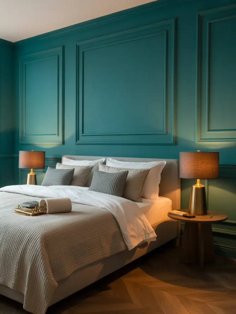 Teal Wall Panel Elegance