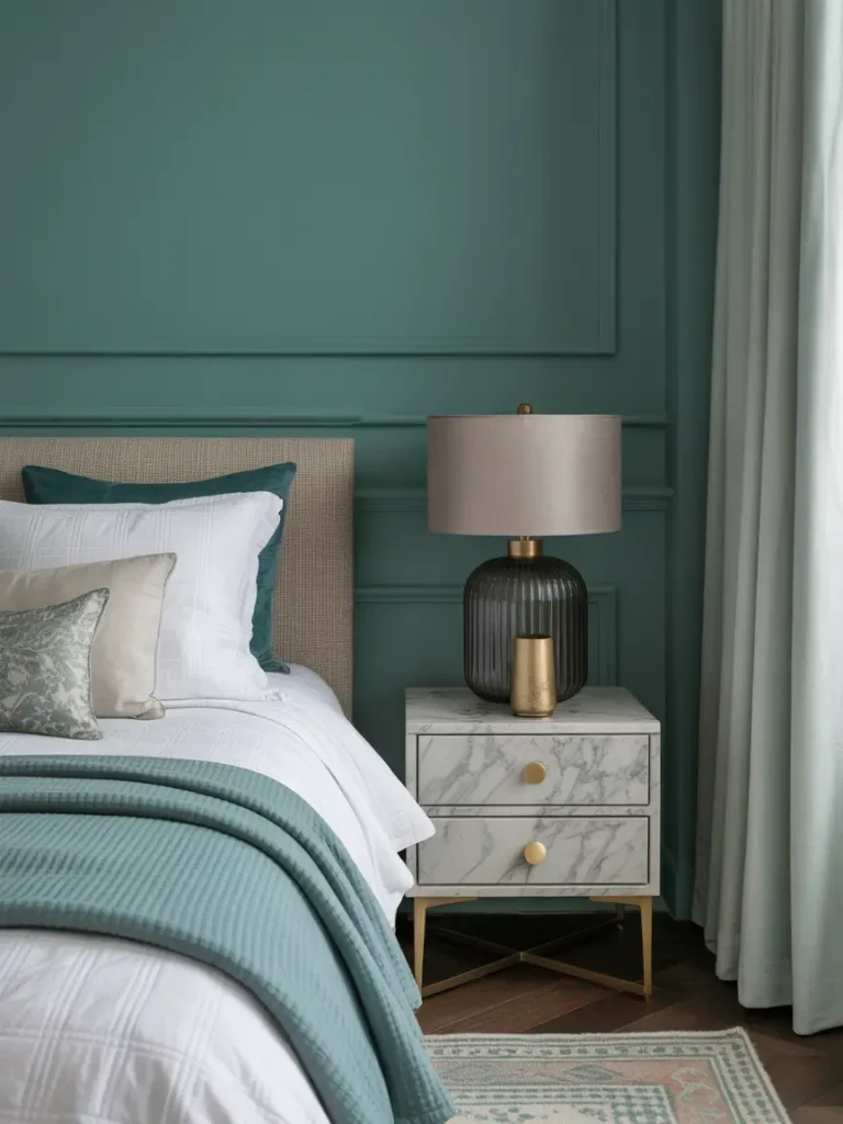 Teal and Marble Accents