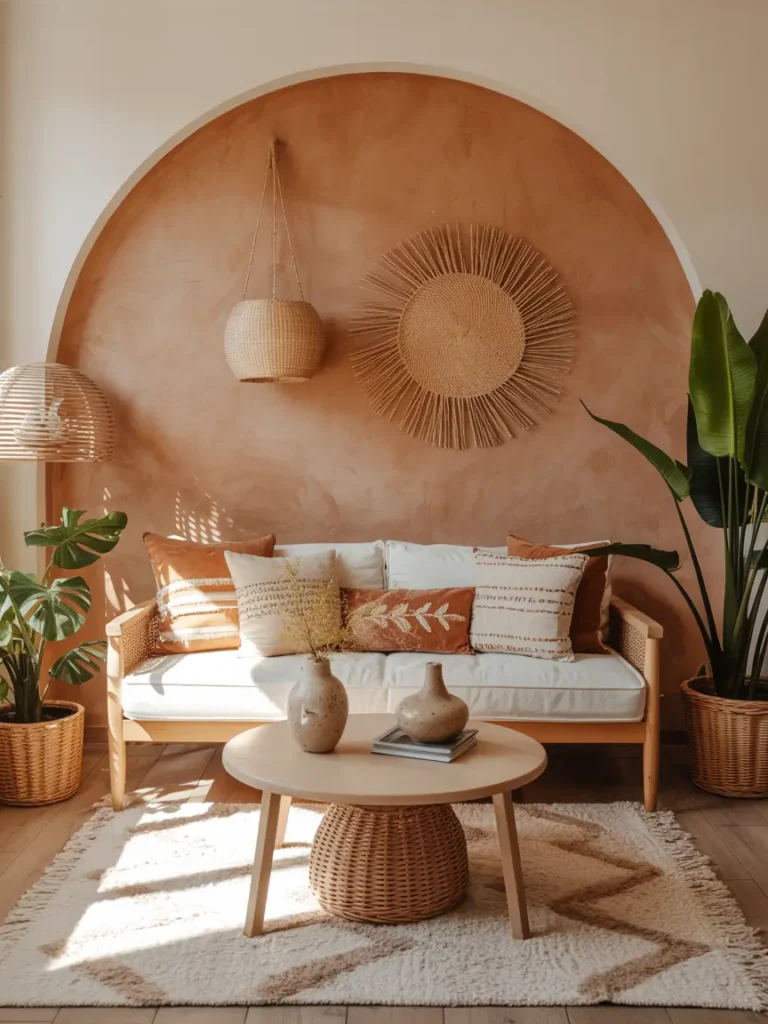 Terracotta Warm Tone Feature Wall