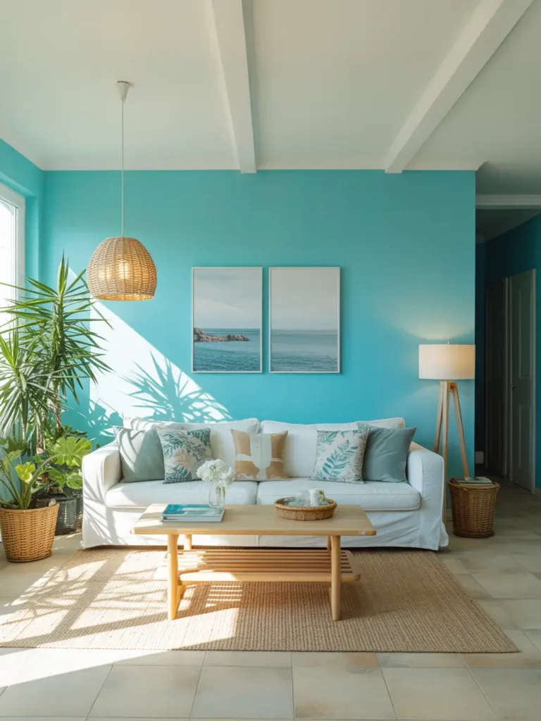 Turquoise Fresh Coastal Wall