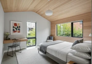 Vaulted Ceiling Bedroom Designs for Small Modern Homes