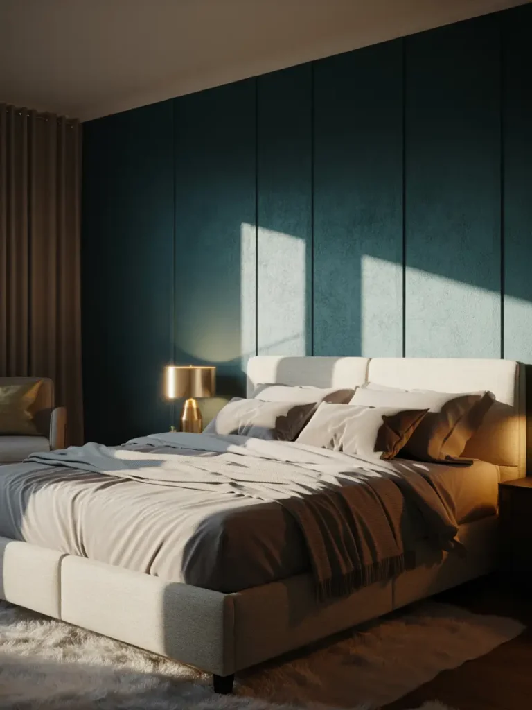 Velvet Teal Accent Wall