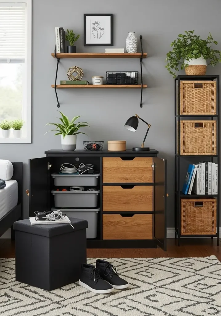 Add Storage That Looks Like Decor