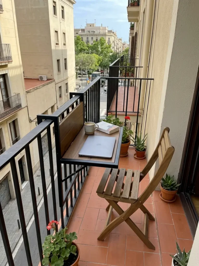 Add a Fold-Down Railing Table