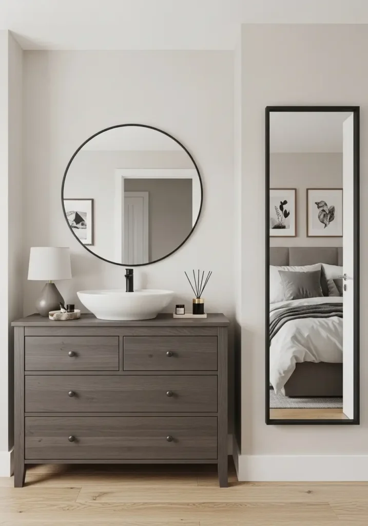 Add a Mirror to Make the Room Feel Larger
