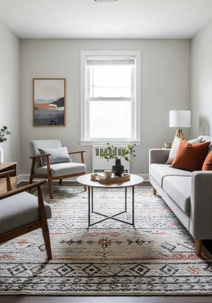 Add a Rug That Defines the Living Area