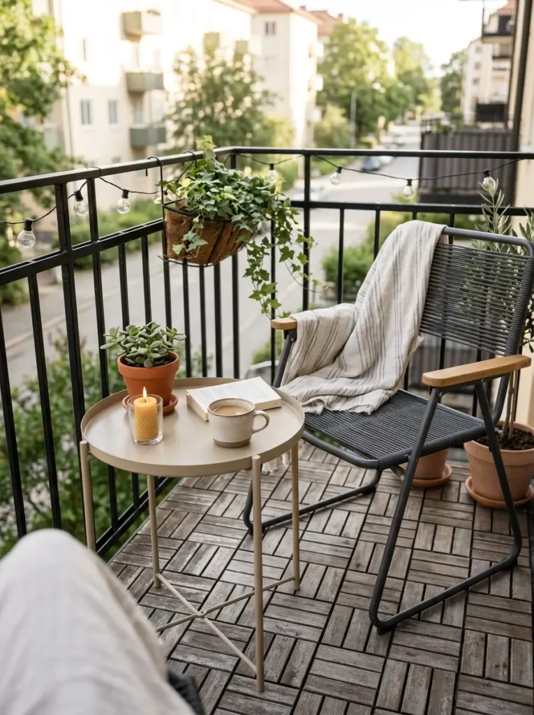 Add a small side table instead of a large table