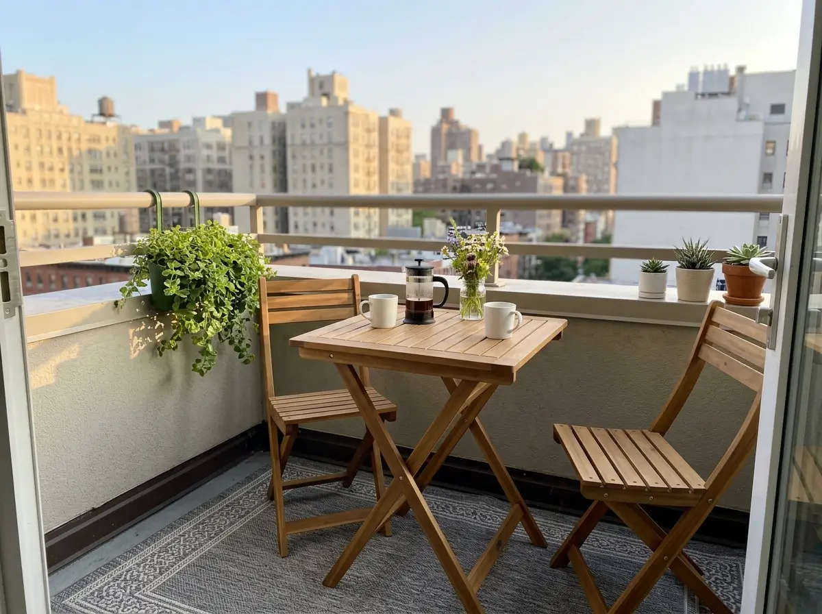 Apartment Balcony Breakfast Corner Ideas for Urban Apartments