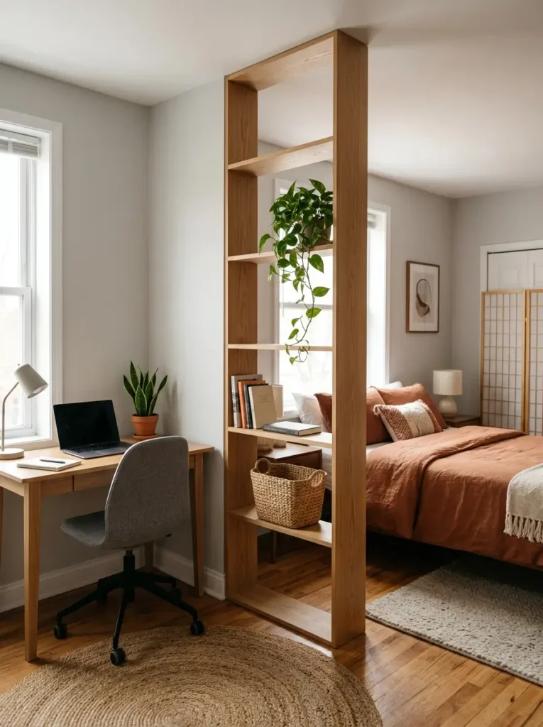 Build a Desk Zone With a Room Divider